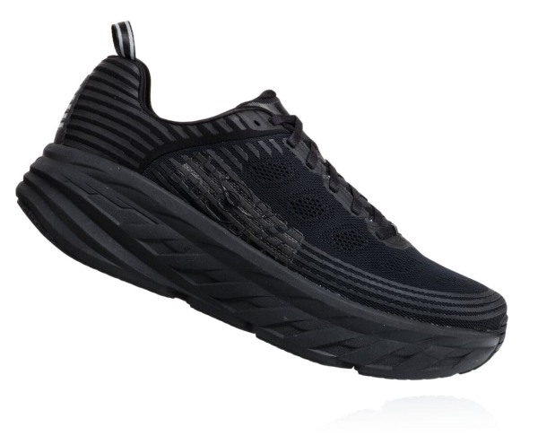 Hoka One One Bondi 6 Womens UK - Black Running Shoes - GPDRI4298